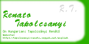 renato tapolcsanyi business card